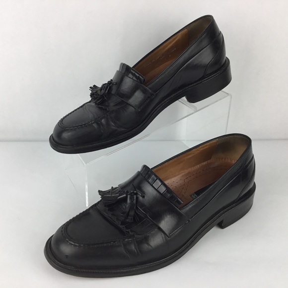 Bostonians Men Black Moc Toe Kilt Tassel Italy 8M - Picture 3 of 8